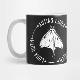 Luna Moth Design (white print) Mug